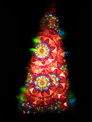 Image showing color kaleidoscope as christmas tree