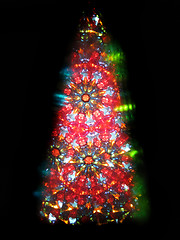 Image showing color kaleidoscope as christmas tree