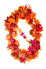 Image showing alphabet sign from autumn leaf 