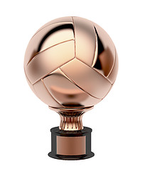 Image showing Bronze volleyball trophy