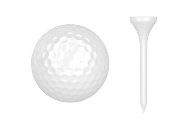 Image showing Golf ball and tee