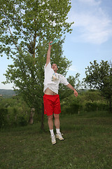 Image showing Young man with frisbee