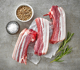 Image showing fresh raw pork pieces