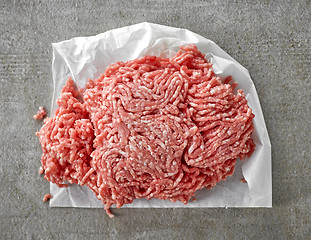 Image showing fresh raw ground meat 