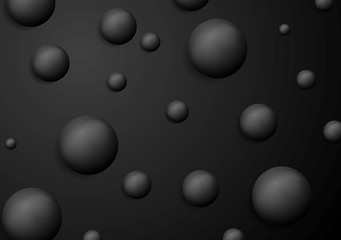 Image showing Abstract black circle balls background
