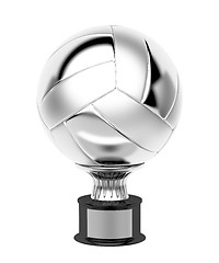 Image showing Silver volleyball trophy