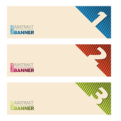 Image showing Cool banners with abstract striped background