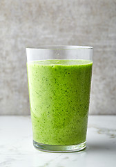 Image showing glass of green smoothie