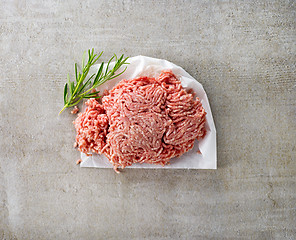 Image showing fresh raw ground meat