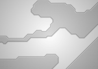 Image showing Abstract grey technology background