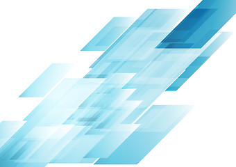 Image showing Hi-tech blue shapes abstract background