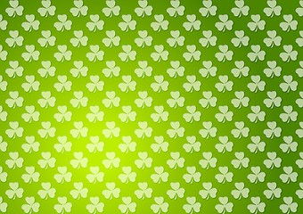 Image showing Clovers shamrocks green abstract texture background