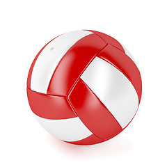 Image showing Red and white ball
