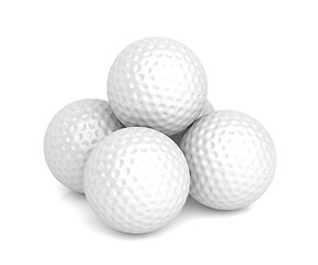 Image showing Group of golf balls