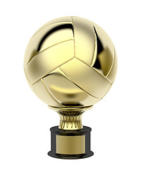 Image showing Gold volleyball trophy