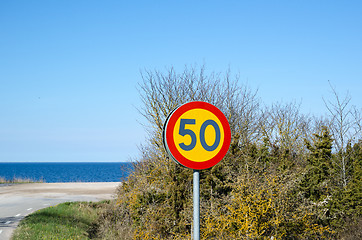 Image showing Speed limit roadsign