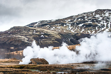 Image showing Geothermal activity at the strokkur geyser