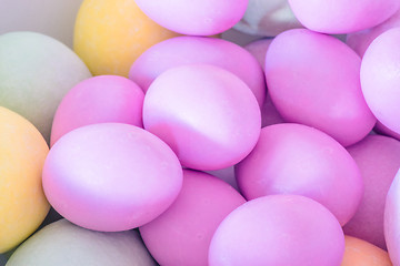 Image showing Pile of easter eggs in closeup