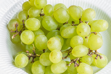 Image showing Pile of grapes in a bowl