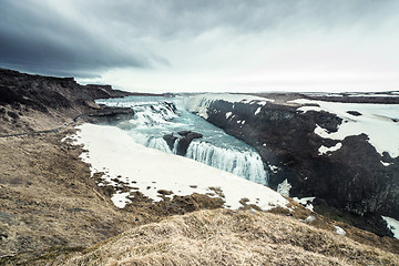 Image showing Iceland landscape with the Gullfoss waterfall