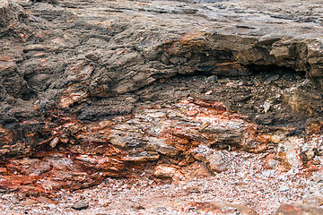 Image showing Layers of lava and clay in Iceland