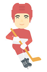 Image showing Ice-hockey male player.