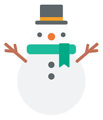 Image showing Funny snowman in hat.
