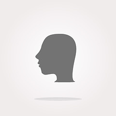 Image showing vector Idea head icon button. Web Icon Art. Graphic Icon Drawing