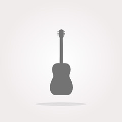 Image showing vector Guitar - icon button isolated. Web Icon Art. Graphic Icon Drawing