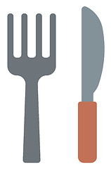 Image showing Fork and knife.