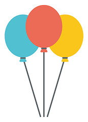 Image showing Colourful birthday or party balloons. 