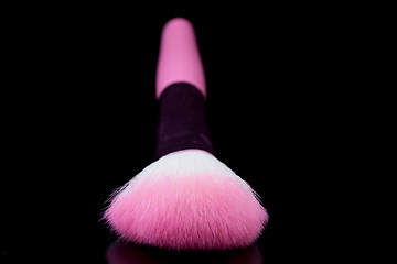 Image showing Closeup of makeup brush and blush 