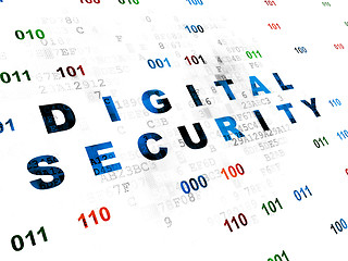 Image showing Security concept: Digital Security on Digital background