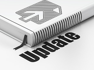 Image showing Web design concept: book Upload, Update on white background
