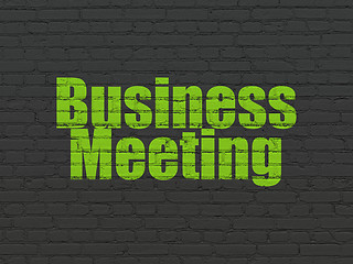 Image showing Finance concept: Business Meeting on wall background