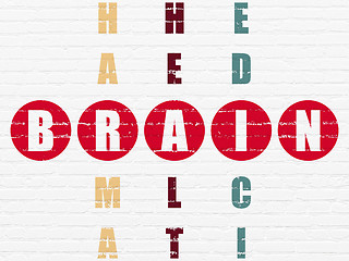 Image showing Medicine concept: Brain in Crossword Puzzle