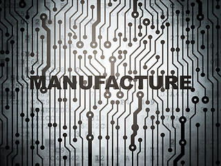Image showing Manufacuring concept: circuit board with Manufacture