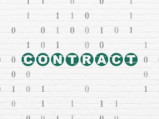 Image showing Finance concept: Contract on wall background