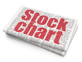 Image showing Business concept: Stock Chart on Newspaper background
