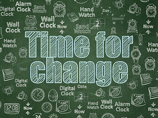 Image showing Time concept: Time for Change on School board background