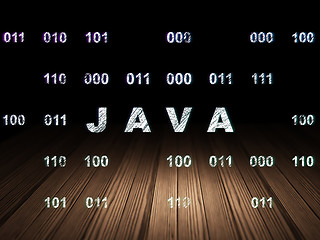 Image showing Software concept: Java in grunge dark room