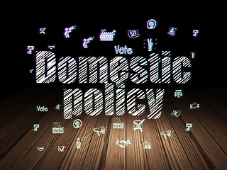 Image showing Politics concept: Domestic Policy in grunge dark room