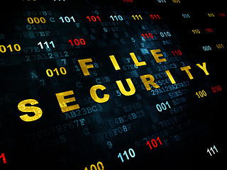 Image showing Safety concept: File Security on Digital background