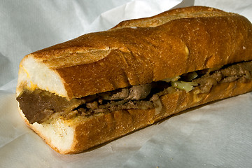 Image showing REAL Philadelphia cheesesteak