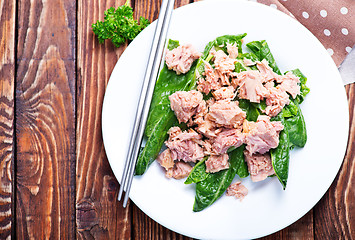 Image showing salad with tuna