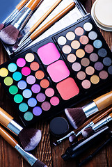 Image showing Various makeup products 