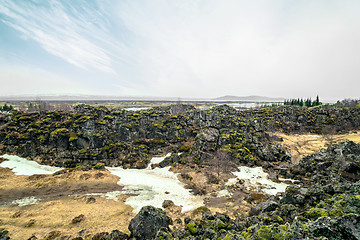 Image showing Ice age landscape from Thingvellir national park