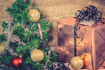 Image showing Christmas decoration with gifts and tree
