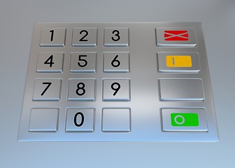 Image showing Atm machine keypad.