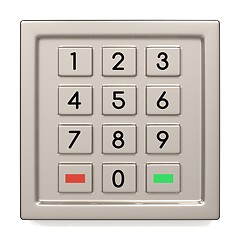 Image showing Atm machine keypad. 